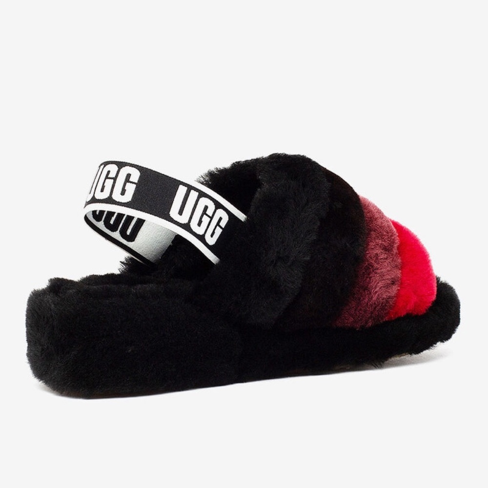 Ugg Fluff Yeah Multicolor Shearling Slingback Sli… - image 2